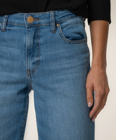 Charlotte High Rise Wide Leg with Raw Hem - KUT - Soaring