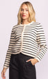 Chastain Chunky Stripe Cardi - Pink Martini - Beige