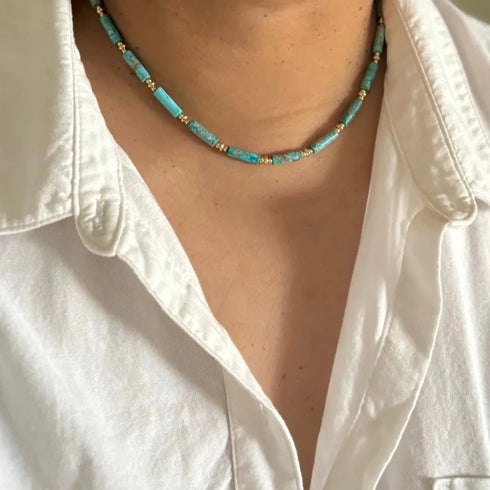 Cherish Necklace - Golden Hour - Turquoise