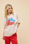 Chicago Skyline Oversized Jersey Tee - Daydreamer - Dirty White