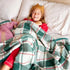 Christmas Check Blanket - ChappyWrap - Green