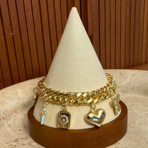 Chunky Charm Bracelet - Golden Hour Studio - Gold
