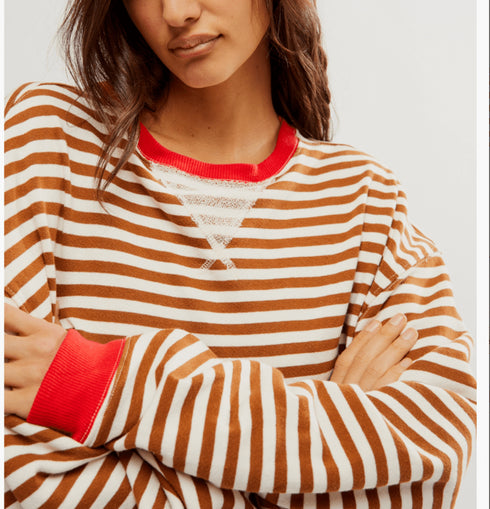 Classic Striped Crew - We The Free - Free People - Coffee Combo