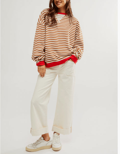 Classic Striped Crew - We The Free - Free People - Coffee Combo