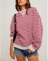 Classic Striped Crew - We The Free - Free People - Raspberry Combo