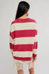 Classic Striped Oversized Crewneck - We The Free - We The Free by Free People - Cherry Combo