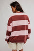 Classic Striped Oversized Crewneck - We The Free - We The Free by Free People - Strawberry Wine
