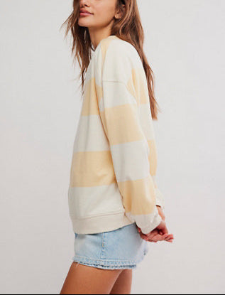 Classic Striped Oversized Crewneck - We The Free