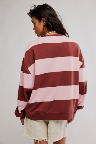 Classic Striped Oversized Crewneck - We The Free