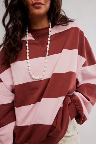 Classic Striped Oversized Crewneck - We The Free