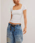 Clean Lines Baby Tee - Free People - White