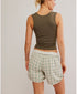 Clean Lines Muscle Cami - Free People - Tarmac