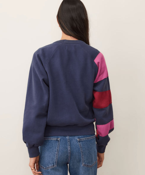 Cloud 9 Fleece Crewneck - Marine Layer - Navy Sunbust