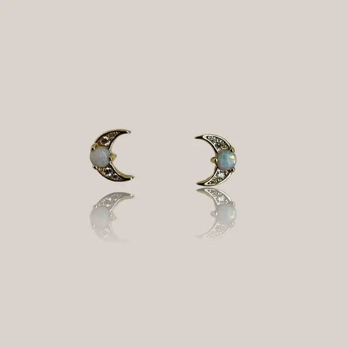 Crescent Opal Studs - Fred & Co. - Opal