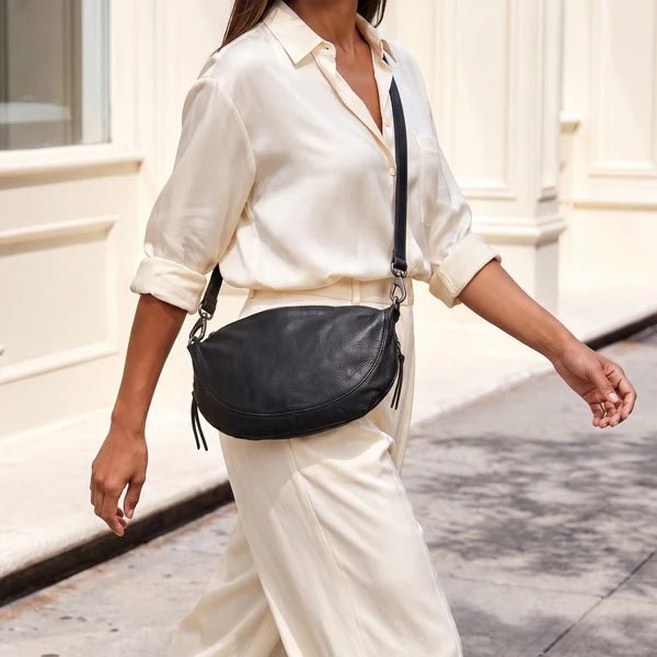 Crosby Leather Sling Bag - Latico - Black