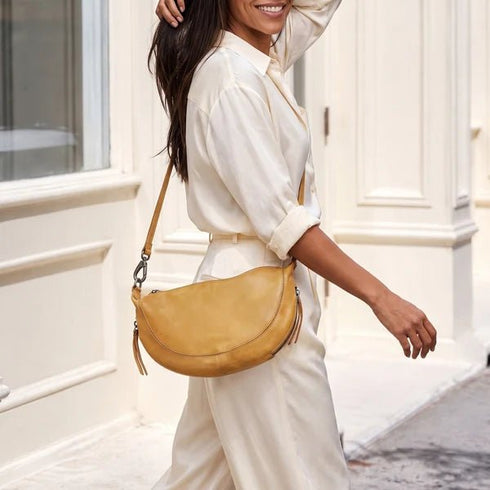 Crosby Leather Sling Bag - Latico - Camel
