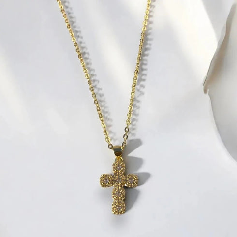 Crystal Cross - Golden Hour - Gold