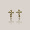 Crystal Cross Studs - Golden Hour Studio - Gold