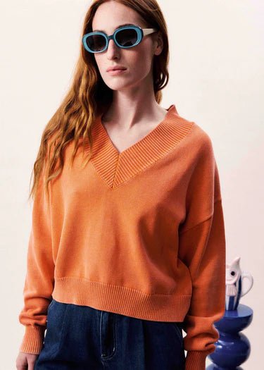 Dara Pull On Sweater - FRNCH - Orange