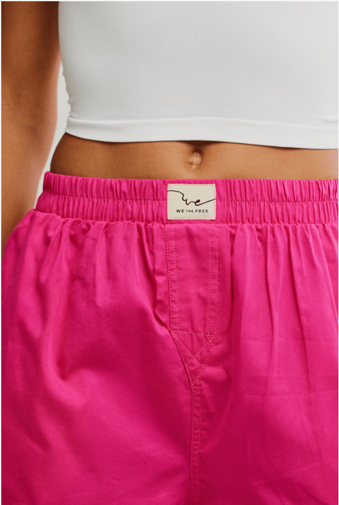 Day to Day Solid Boxer - Free People - Peacock Pink