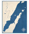Door County Map Blanket - ChappyWrap - Door County Map Blanket