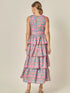 Deep V-Neck Tiered Maxi Dress