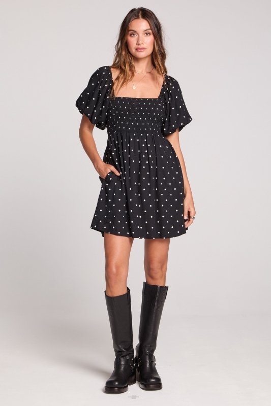Elio Mini Dress - Saltwater Luxe - Black and White