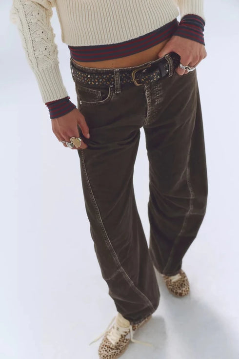 Fable Washed Cord Twisted Jeans - We The Free - We The Free by Free People - Mulch