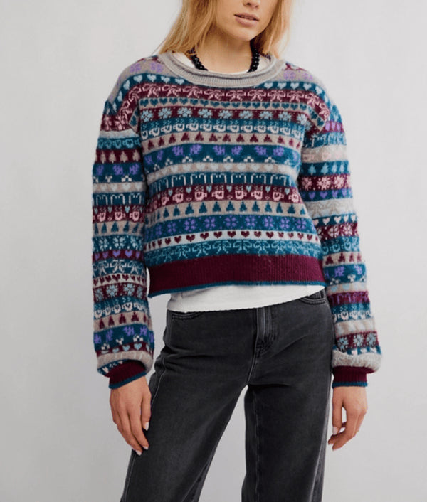 Favorite Things Sweater - Free People - Free People - Frosted Wine