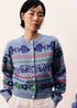 Federica Printed Cardigan - FRNCH - Blue