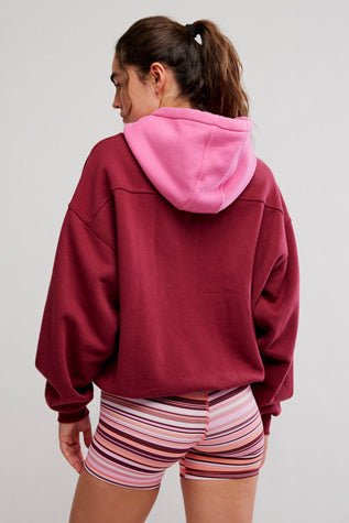 Final Call Colorblock Hoodie - FP Movement - FP Movement - Brick/ Hot Pink Combo