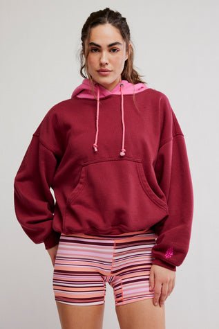 Final Call Colorblock Hoodie - FP Movement - FP Movement - Brick/ Hot Pink Combo