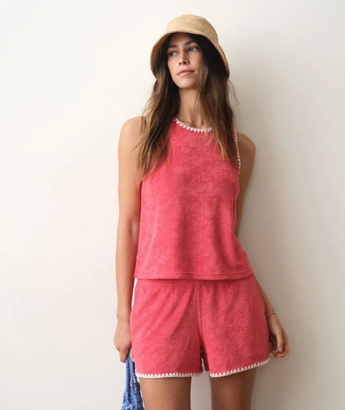 Flip Terry Shell Tank - Marine Layer - Red