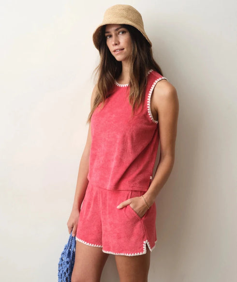 Flip Terry Shell Tank - Marine Layer - Red