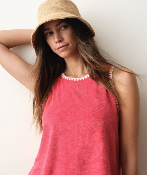 Flip Terry Shell Tank - Marine Layer - Red