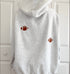 Football Embroidered Hoodie - Fred & Co. - Pearl Gray