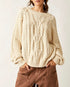 Frankie Cable Sweater - Free People - Ivory