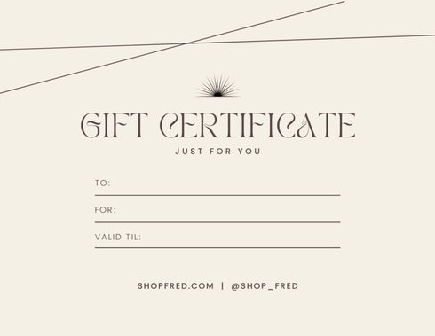 Fred & Co. Gift Certificate - Fred & Co. - $10.00