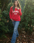 Game Day Raglan Crew Chunky - Wooden Ships - Red/White