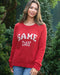 Game Day Raglan Crew Chunky - Wooden Ships - Red/White
