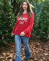 Game Day Raglan Crew Chunky - Wooden Ships - Red/White