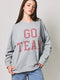 Go Team Stitched Sweatshirt - Le Lis - Grey