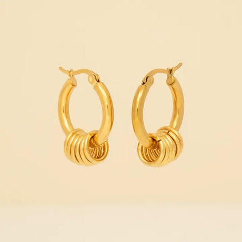 Gold Annulus Hoop Earrings - Cities in Dust - Gold