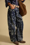 Good Luck Printed Barrel Denim Jeans - We The Free - We The Free by Free People - Navy Bandana