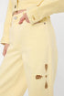 Good Waist Palazzo Ankle Embroidered Jean - Good American - Anise Yellow