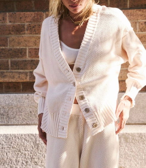 Hailee Cardi Set - Free People - Powder Sand