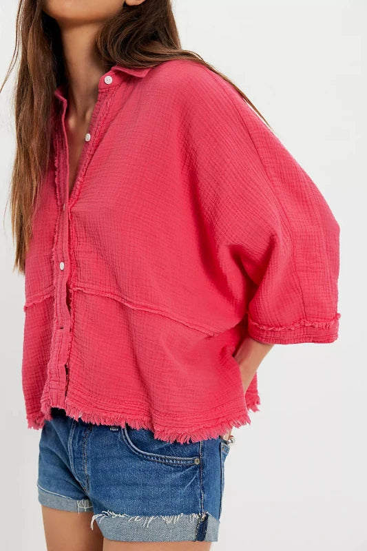 Happy Days Top - We The Free - We The Free by Free People - Tart Berry