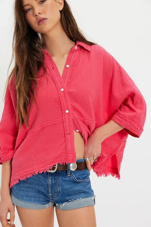 Happy Days Top - We The Free - We The Free by Free People - Tart Berry
