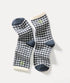 Hi-Ankle Crew Sock - Marine Layer - Blue Gingham