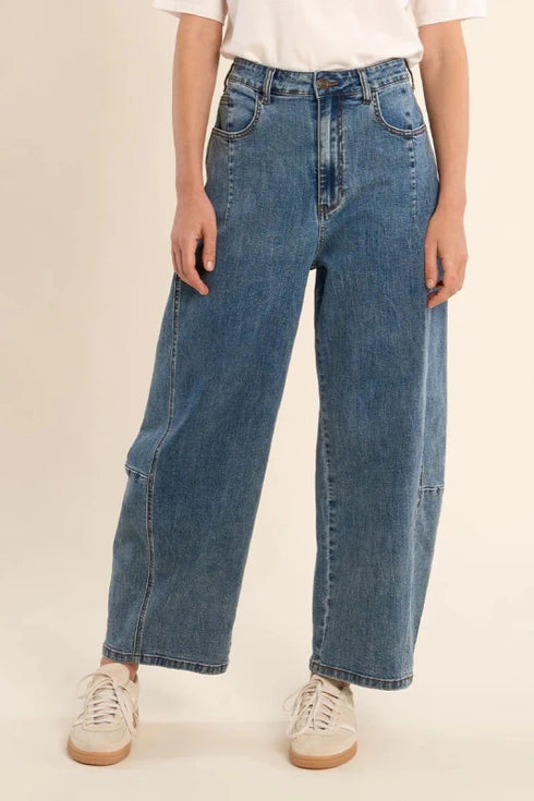 Hi Rise Barrel Jean - Molly Bracken - Denim Blue
